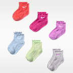 Nike Kids' Lettuce Welt Ankle Socks (6 Pairs)