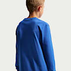 Playera de manga larga de tela de punto para niños talla grande ACG