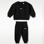 Nike Baby (0–9M) Essential Fleece 2-Piece Crew Set
