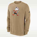 Sudadera de cuello redondo sin cierre Nike de la NFL para hombre Cleveland Browns Swing Pass Rewind Club