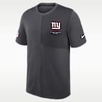 New York Giants Sideline Coach Men's Nike Dri-FIT NFL Top