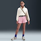 Shorts Dri-FIT para niña talla grande Nike Pro Fleece