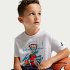 Playera de corte cuadrado Street Dunk para niños talla pequeña Nike