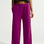 Pants de tiro medio y pierna amplia para mujer Nike Studio Fleece Medium Weight