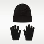 Conjunto de gorro y guantes Club para niños talla grande Nike