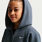 Nike Sportswear Studio Fleece Big Kids' (Girls') Oversized Full-Zip Hoodie