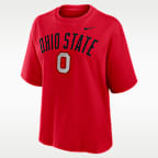 Ohio State Arch Over Logo Boxy Women's Nike College T-Shirt