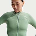 나이키 프로 여성 풀집 트레이닝 탑