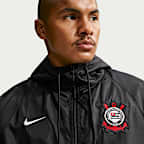 Chamarra Anthem de futbol Nike Dri-FIT del S.C. Corinthians local para hombre