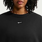 Sudadera de cuello redondo oversized para mujer (talla grande) Nike Studio Fleece Medium Weight
