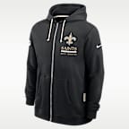 New Orleans Saints Utility Player Sideline Men's Nike Dri-FIT NFL Full-Zip Hoodie