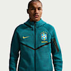 Brazil Tech Fleece Windrunner Men's Nike Soccer Full-Zip Hoodie