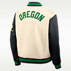 Oregon Legacy Men's Nike College Full-Snap Bomber Jacket