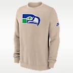 Seattle Seahawks Rewind Club Men's Nike NFL Pullover Crew