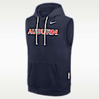 Sudadera con gorro sin cierre sin mangas universitaria Nike Dri-FIT para hombre Auburn Sideline