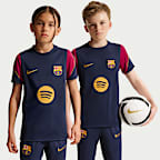 F.C. Barcelona Strike Older Kids' Nike Football Dri-FIT Short-Sleeve Top