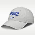 Gorra universitaria Nike ajustable para hombre Duke Sideline Club Practice