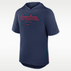 Cleveland Guardians Arched Wordmark Men's Nike Dri-FIT MLB Hooded T-Shirt
