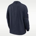 Chicago Bears Sideline Men's Nike Dri-FIT NFL 1/2-Zip Top