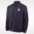 Minnesota Vikings Rivalries Collection Sideline Men's Nike NFL Full-Zip Bomber Jacket
