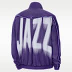 Chamarra de básquetbol para hombre de tejido Woven Utah Jazz Standard Issue