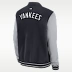 New York Yankees Authentic Collection Dugout Men's Nike MLB Full-Zip Bomber Jacket