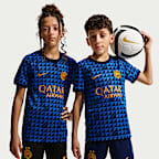 Inter Milan Nike Dri-FIT fotballoverdel for oppvarming til store barn (hjemmedrakt)