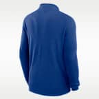 New York Giants Logo Victory Men's Nike Dri-FIT NFL 1/2-Zip Long-Sleeve Top
