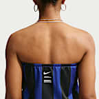 Playera de tubo de tela de punto a rayas de ajuste slim para mujer Nike Sportswear