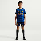 Inter Milan Nike Dri-FIT fotballoverdel for oppvarming til store barn (hjemmedrakt)