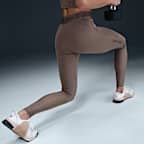 Nike Pro Women's Mid-Rise Full-Length Mesh-Paneled Leggings