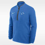 Detroit Lions Logo Victory Men's Nike Dri-FIT NFL 1/2-Zip Long-Sleeve Top
