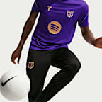 FC Barcelona Strike Away Men's Kobe Dri-FIT Soccer Short-Sleeve Top