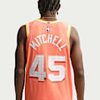 Jersey Nike Dri-FIT ADV de la NBA Authentic para hombre Donovan Mitchell Cleveland Cavaliers City Edition