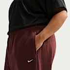 Nike Studio Fleece Medium Weight Pantalón oversize de talle alto con bajos elásticos - Mujer (tallas grandes)