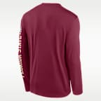 Playera de manga larga universitaria Nike Dri-FIT para hombre Florida State Primetime Stack Legend
