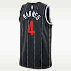 Jersey Nike de la NBA Swingman para hombre Scottie Barnes Toronto Raptors City Edition