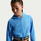 Nike Pro Fleece Big Kids' (Girls') Dri-FIT Full-Zip Hoodie