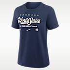 Playera Nike de la MLB para mujer de los Milwaukee Brewers 2026 World Series Participant Authentic Collection