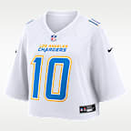 Justin Herbert Los Angeles Chargers Women's Nike NFL Cropped Tundra Game Jersey