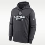 Las Vegas Raiders Toss Sweep Men’s Nike Therma NFL Pullover Hoodie
