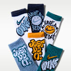 Nike Kids' Dri-FIT "Have a Nike Day" Graphic Crew Socks (6 Pairs)