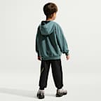 Conjunto de 2 piezas con sudadera sin cierre de French Terry oversized para niños talla pequeña Nike Sportswear In The Zone