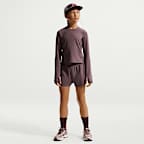 Nike MAVN Girls' Dri-FIT Ribbed Long-Sleeve Top