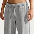 Pants de pierna ancha tiro medio para mujer Nike Studio Fleece "French Terry" ligeros