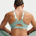 Bra deportivo con almohadillas y cierre frontal para mujer Nike Indy High Support