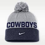Dallas Cowboys Peak Men's Nike NFL Cuffed Pom Beanie