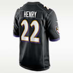 Jersey Nike de la NFL Game para hombre Derrick Henry Baltimore Ravens