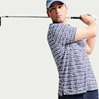 Pánská pruhovaná golfová polokošile Nike Par Dri-FIT