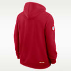 Sudadera con gorro sin cierre Nike Dri-FIT de la NFL para hombre San Francisco 49ers Sideline Standard Issue